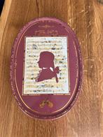 Wolfgang Amadeus Mozart ovalen blik, 32cm x 22x 4cm hoog, Ophalen of Verzenden, Gebruikt, Overige, Overige merken