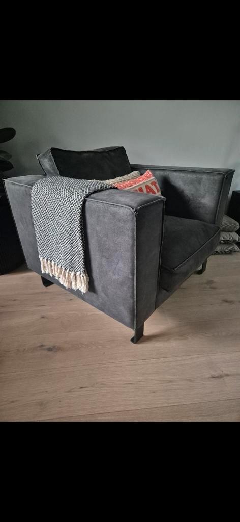 Fauteuil / stoel antraciet / grijs, Huis en Inrichting, Fauteuils, Zo goed als nieuw, Overige materialen, 75 tot 100 cm, 75 tot 100 cm