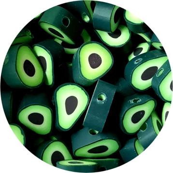 Polymeerkralen avocado kralen fruit klei polymeer clay beads beschikbaar voor biedingen