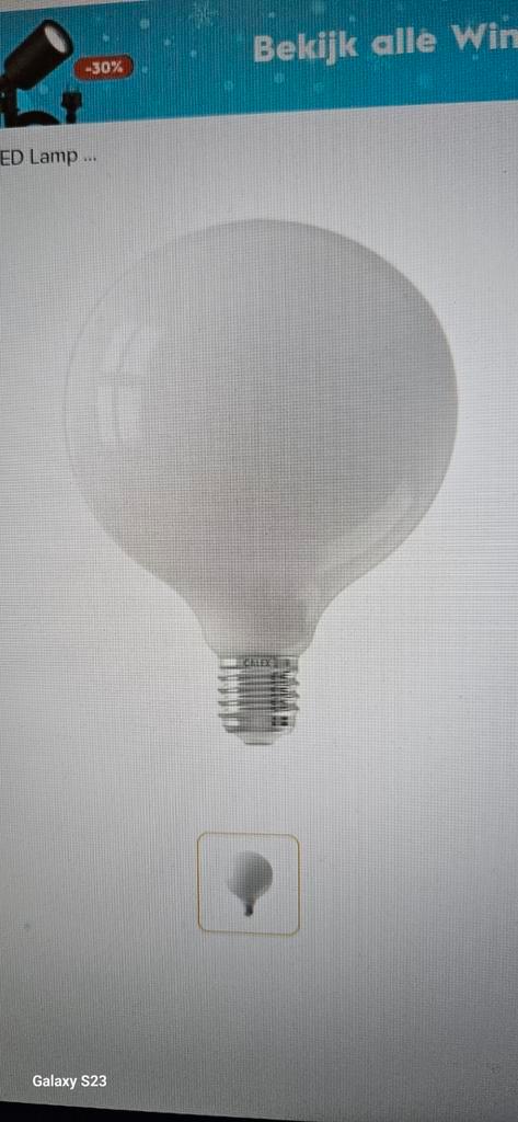 20 x Ledlamp Calex filament LED globelamp 125mm 6W E27 2700K, Huis en Inrichting, Lampen | Losse lampen, Nieuw, Led-lamp, E27 (groot)