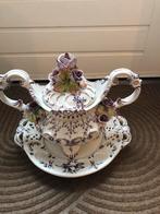 Antieke Porseleinen Jardinière met Bloemmotief, Antiek en Kunst, Antiek | Keramiek en Aardewerk, Ophalen