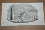 Antieke gravure - Kerk te Tholen (Zeeland) - 1841 !!, Ophalen of Verzenden