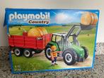 Playmobil tractor met aanhangwagen 6130, Ophalen of Verzenden, Zo goed als nieuw