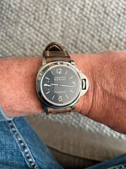 Panerai pam 111, Sieraden, Tassen en Uiterlijk, Horloges | Heren, Zo goed als nieuw, Polshorloge, Overige merken, Staal, Leer