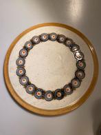 Vintage Bunzlau Schramberg Taartplateau Handbeschilderd, Ophalen of Verzenden, Gebruikt, Beige, Overige materialen
