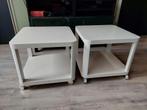 2 witte salontafels ikea op wielen 50x50 cm, 55 tot 75 cm, Ophalen of Verzenden, 45 tot 60 cm, Zo goed als nieuw
