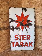 Ster tabak emaille groot bord, Verzamelen, Ophalen, Gebruikt, Reclamebord