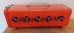 Vintage Brabantia ontbijtkoek trommel - Oranje met Bloemen, Huis en Inrichting, Keuken | Keukenbenodigdheden, Ophalen of Verzenden