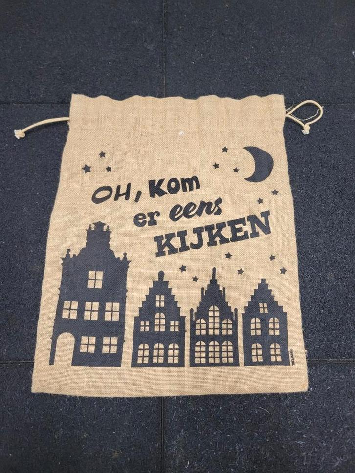Jute zak sinterklaas. Juten sinterklaasavond., Diversen, Sinterklaas, Nieuw, Ophalen of Verzenden