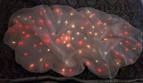 Grote Snoezel kamer Wolk Lamp 100  gekleurde lampjes, Huis en Inrichting, Lampen | Plafondlampen, Zo goed als nieuw, Glas, Hout