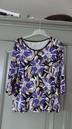 Frank Walder paars/zwart/taupe longsleeve, maat 42, Overige kleuren, Verzenden, Maat 42/44 (L), Zo goed als nieuw