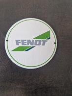 Fendt Trekker  / Tractor emaille reclamebord deurpostje, Ophalen of Verzenden, Zo goed als nieuw, Reclamebord