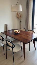 Massief Acacia Houten Eettafel - 160cm, Huis en Inrichting, Tafels | Eettafels, Ophalen, 100 tot 150 cm, Nieuw, 150 tot 200 cm