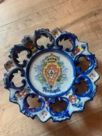 Antiek blauw vintage portugees keramiek wandbord bord deco, Ophalen of Verzenden