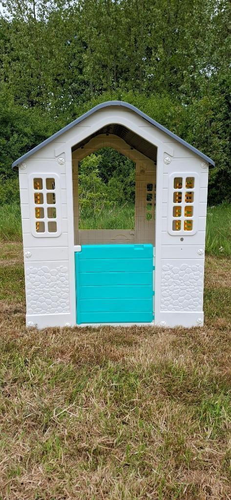 Dolu 3311 Speelhuis Wit/Blauw/Geel, Kinderen en Baby's, Speelgoed | Buiten | Speelhuisjes, Nieuw, Kunststof, Ophalen