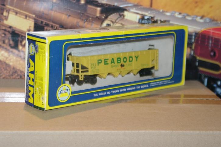 AHM 5460G Amerikaanse Hopper Peabody Short Line NIEUWSTAAT, Hobby en Vrije tijd, Modeltreinen | H0, Zo goed als nieuw, Wagon, Gelijkstroom