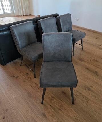 4 eetkamerstoelen eetkamer stoelen grijs antraciet  beschikbaar voor biedingen