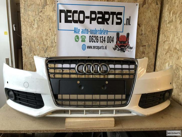 Audi A4 B8 8K bumper grill voorbumper compleet 2007-2012, Auto-onderdelen, Carrosserie en Plaatwerk, Bumper, Audi, Voor, Gebruikt