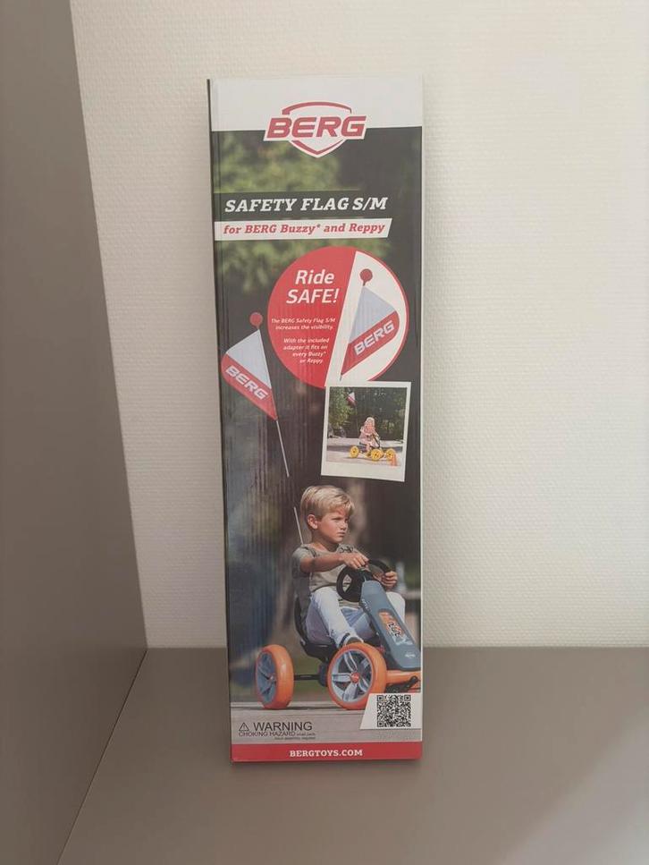 BERG Safety flag en duwstang xs, Kinderen en Baby's, Speelgoed | Buiten | Voertuigen en Loopfietsen, Nieuw, Loopfiets, Ophalen