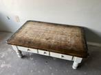 Te Koop : Landelijke Salontafel Houtenschot Salon Tafel Wit, Ophalen, Gebruikt, 50 tot 100 cm, 100 tot 150 cm