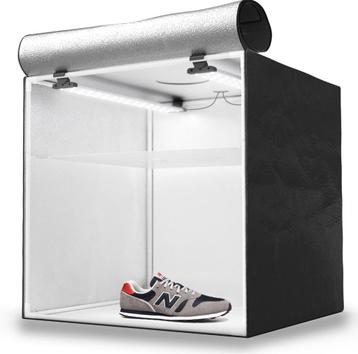 Opvouwbare fotostudio box/ fotobox met leds, 60cm als nieuw beschikbaar voor biedingen