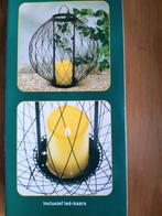 Uitschuifbare (tuin) lantaarn met LED kaars, Nieuw, Ophalen of Verzenden, Kandelaar, Metaal