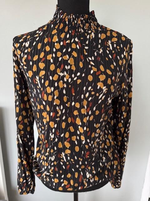 Nieuw blouse van Anna van Toor maat M met hoog boord, Kleding | Dames, Blouses en Tunieken, Nieuw, Maat 38/40 (M), Zwart, Ophalen of Verzenden