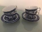 4 kop en schotels, Blue Willow., Antiek en Kunst, Ophalen of Verzenden
