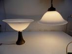 Hanglamp lamp vintage melkglazen kap vintage brocante, Ophalen of Verzenden, Gebruikt