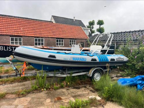 Novurania 4.80 MX met 90 pk mercury autolube, Watersport en Boten, Rubberboten, Gebruikt, 70 tot 120 pk, Benzine, Ophalen