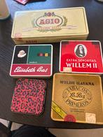 Vintage Sigarenblikken Set - Agio, Bas, Willem II, La Paz, Ophalen of Verzenden