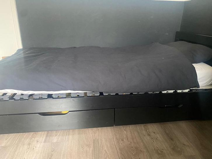 Eenpersoonsbed incl. matras & lattenbodem, Huis en Inrichting, Slaapkamer | Bedden, Gebruikt, Eenpersoons, 90 cm, 200 cm, Hout