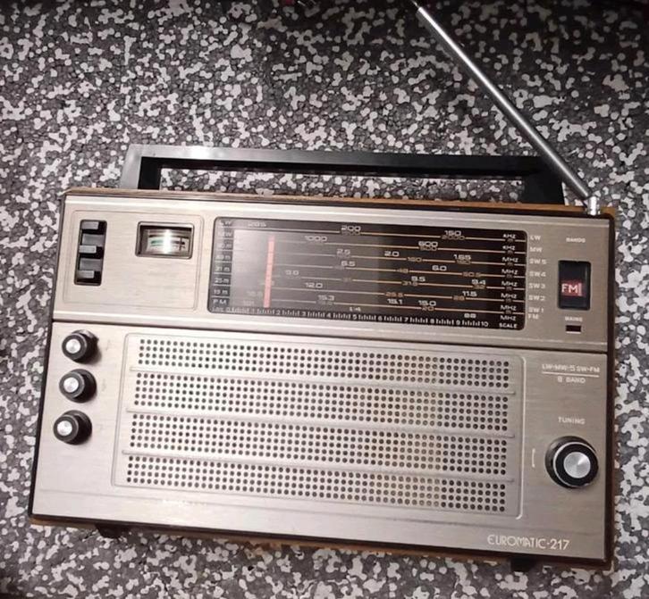 EUROMATIC  21.  8 BAND. Vintage radio USSR, Audio, Tv en Foto, Radio's, Zo goed als nieuw, Ophalen of Verzenden