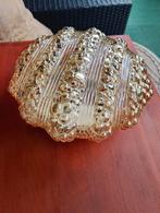 Vintage plafondlamp met bubble glazen kap, Antiek en Kunst, Ophalen of Verzenden