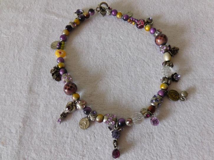 Rodrigo Otazu ketting met Swarovski kristal en bedels, Sieraden, Tassen en Uiterlijk, Kettingen, Zo goed als nieuw, Overige materialen