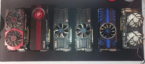 6 Videokaarten, alles in 1 koop, Computers en Software, Videokaarten, Gebruikt, AMD, Overige typen, Overige soorten, HDMI, DisplayPort