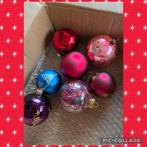 Setje brocante kerstballen, Diversen, Kerst, Ophalen of Verzenden, Gebruikt