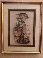 Originele 3-Dimensionale tekening van een Hummeltje in lijst, Ophalen of Verzenden