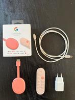 Google Chromecast met Google TV – 4K / HDR - Sunrise Pink, Ophalen of Verzenden, Zo goed als nieuw, HDMI, Zonder harde schijf