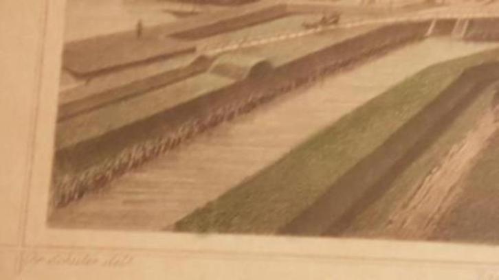 Originele staalgravure Gorinchem in kleur Schuler, Antiek en Kunst, Kunst | Etsen en Gravures, Ophalen