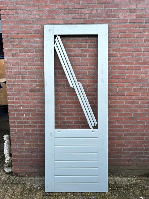 Hardhouten deuren, Doe-het-zelf en Verbouw, Deuren en Horren, Nieuw, Buitendeur, 200 tot 215 cm, 80 tot 100 cm, Glas, Ophalen