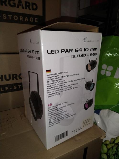 4x Stairville LED PAR 64 10 mm black RGB, Muziek en Instrumenten, Licht en Laser, Nieuw, Licht, Geluidgestuurd, Kleur, Stroboscoopeffect