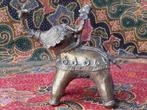 Olifant met berijder mooi antiek beeldje uit India van brons, Ophalen of Verzenden