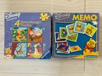 Disney Winnie de Poeh 4 puzzels in 1 & Winnie de Poeh memory, Ophalen of Verzenden, Minder dan 10 stukjes, Gebruikt, 2 tot 4 jaar