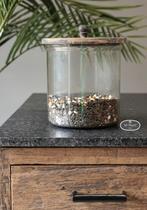 Glazen voorraadpot L pot deksel glas stoer sober landelijk, Verzenden, Nieuw