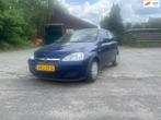 Opel Corsa 1.2-16V Enjoy lage km stand, Voorwielaandrijving, Gebruikt, Zwart, Blauw