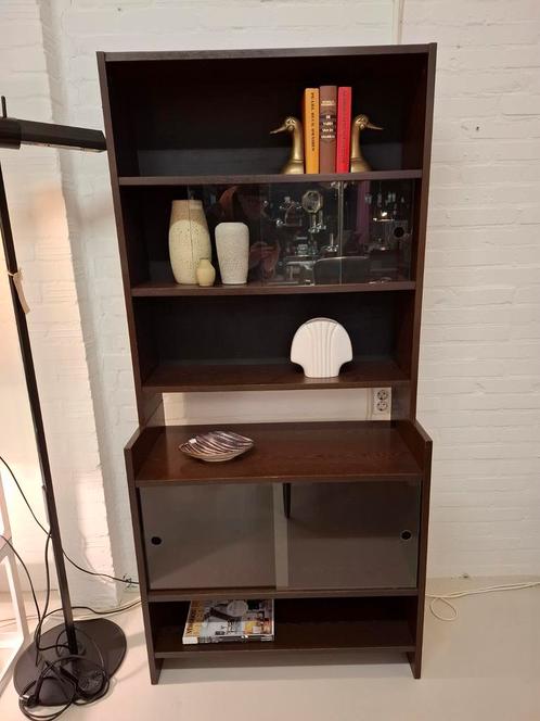 Vintage Poul Cadovius KLM Royal glasvitrine boekenkast kast, Huis en Inrichting, Kasten | Wandmeubels, Zo goed als nieuw, Minder dan 150 cm