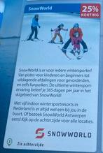 Snowworld 25% kortingsbon, Tickets en Kaartjes