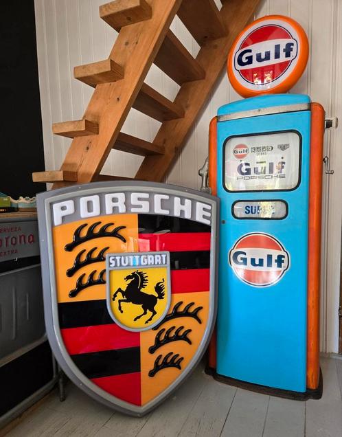 Porsche lichtbak - lichtreclame ( geen Gulf - Martini  ), Verzamelen, Merken en Reclamevoorwerpen, Zo goed als nieuw, Lichtbak of (neon) lamp