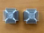 2 Aluminium Koellichamen voor CPU met 4 x 24 vinnen, Ophalen of Verzenden, Gebruikt